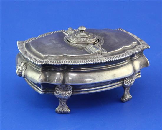 An early 20th century French 950 standard silver spice box, 13 oz.